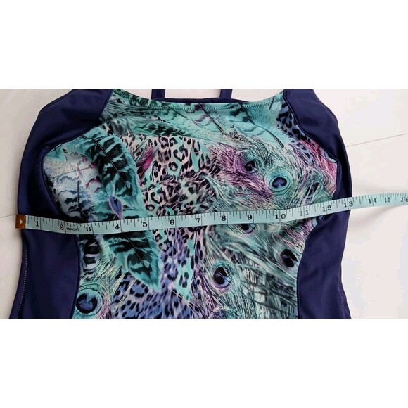 ANITA CARE Peacock Fever Albina Prosthetic One Piece Swimsuit US Size Medium - Picture 11 of 12